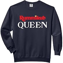 Rummikub Queen Logo With Royal Crown Noble White Ink Comfort Colors Adult Sweatshirt