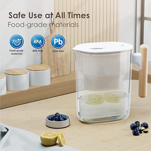 Miniatura 8 de Waterdrop Chubby - Jarra de filtro de agua de 10 tazas y filtros alcalinos de repuesto