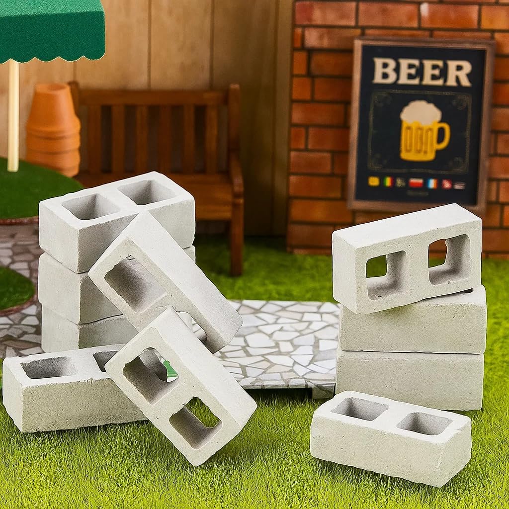 Real Mini Red Bricks, 1/12 Scale,50/100 Pcs
