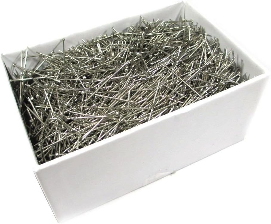 Prym Dritz Bank Pins #17 (1-1/16) - 1 Lb Box, Heavy Steel Straight Pins