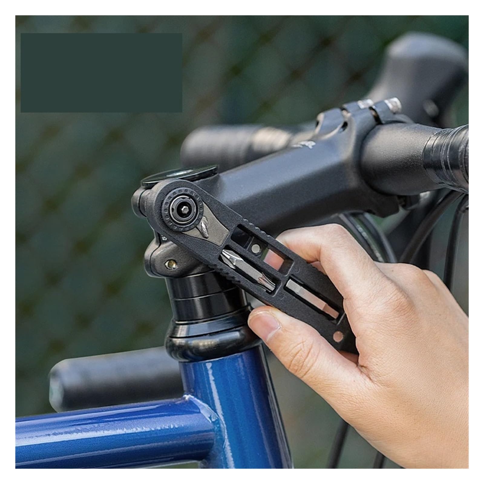 Set di strumenti for la riparazione biciclette Kit manutenzione portatile multifunzione Cacciavite a catena con chiave esagonale