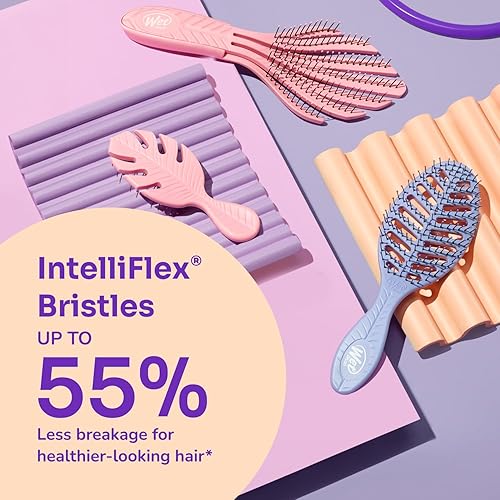 Miniatura 5 de Wet Brush Go Green - Cepillo desenredante de pelo grueso, cerdas IntelliFlex ultrasuaves con AquaVent - Afloja suavemente los nudos mientras