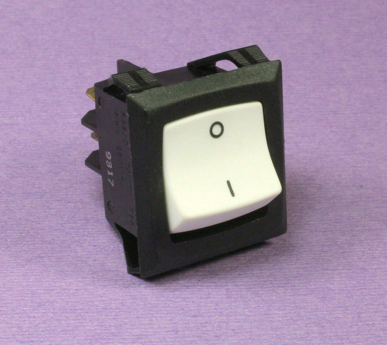 (HY #83) 1pc Carling White Rocker Switch 20A 125vac, DPST ON/Off, RGSCC 701/711 T85