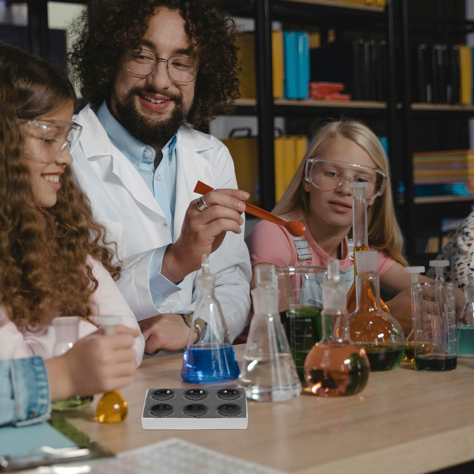 4 Stück Experimentiertafel Spot-reaktionsplatte Wissenschaftliches Experiment Spot-platte Keramik-tüpfelplatte Für Das Labor Spotplatte Für Chemische Experimente Porzellan Black
