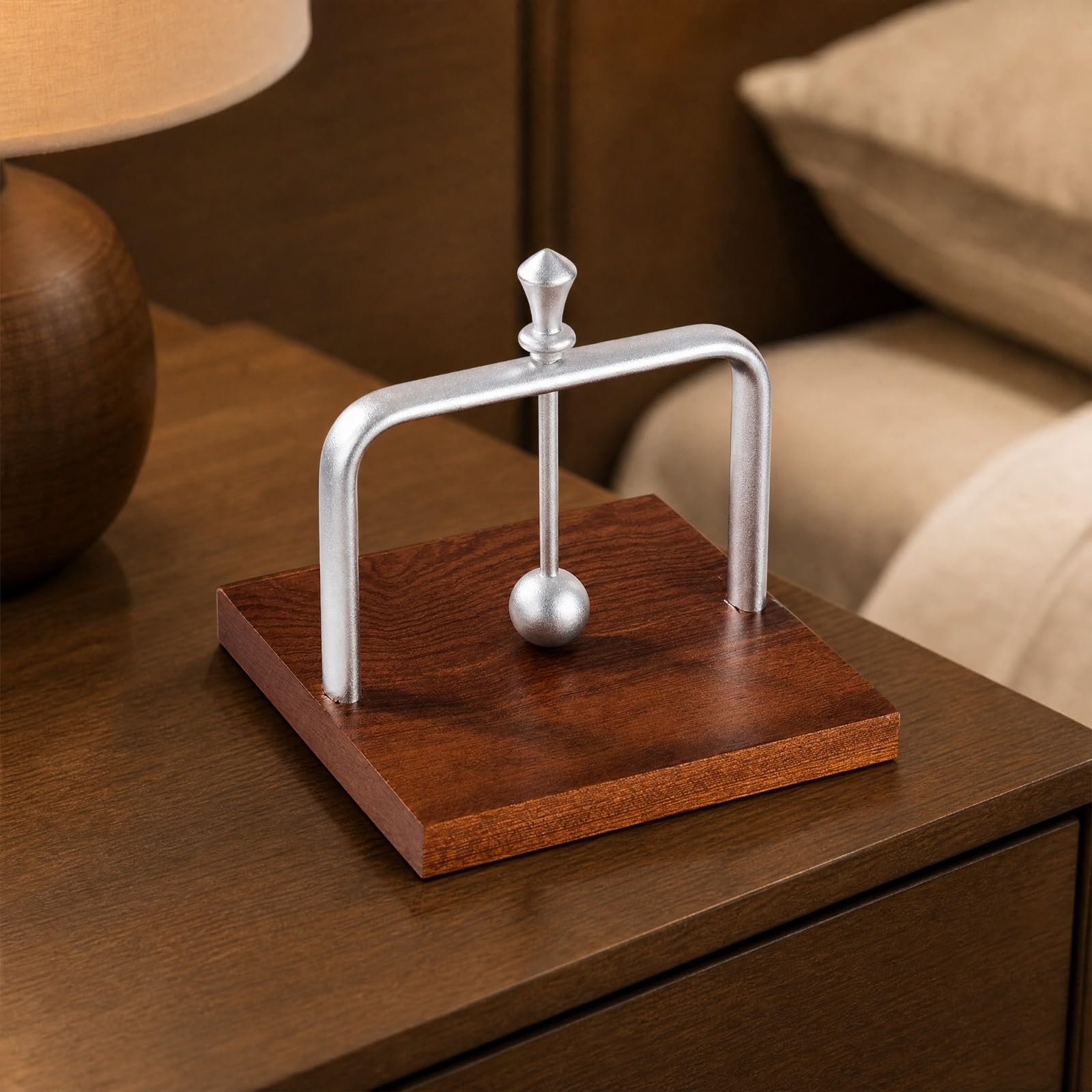 Servilletero con Base Madera Madera Africana Moderno Servilletero Mesa Cuadrado Elegante Servilletas con en U Metal para Hoteles, Gris