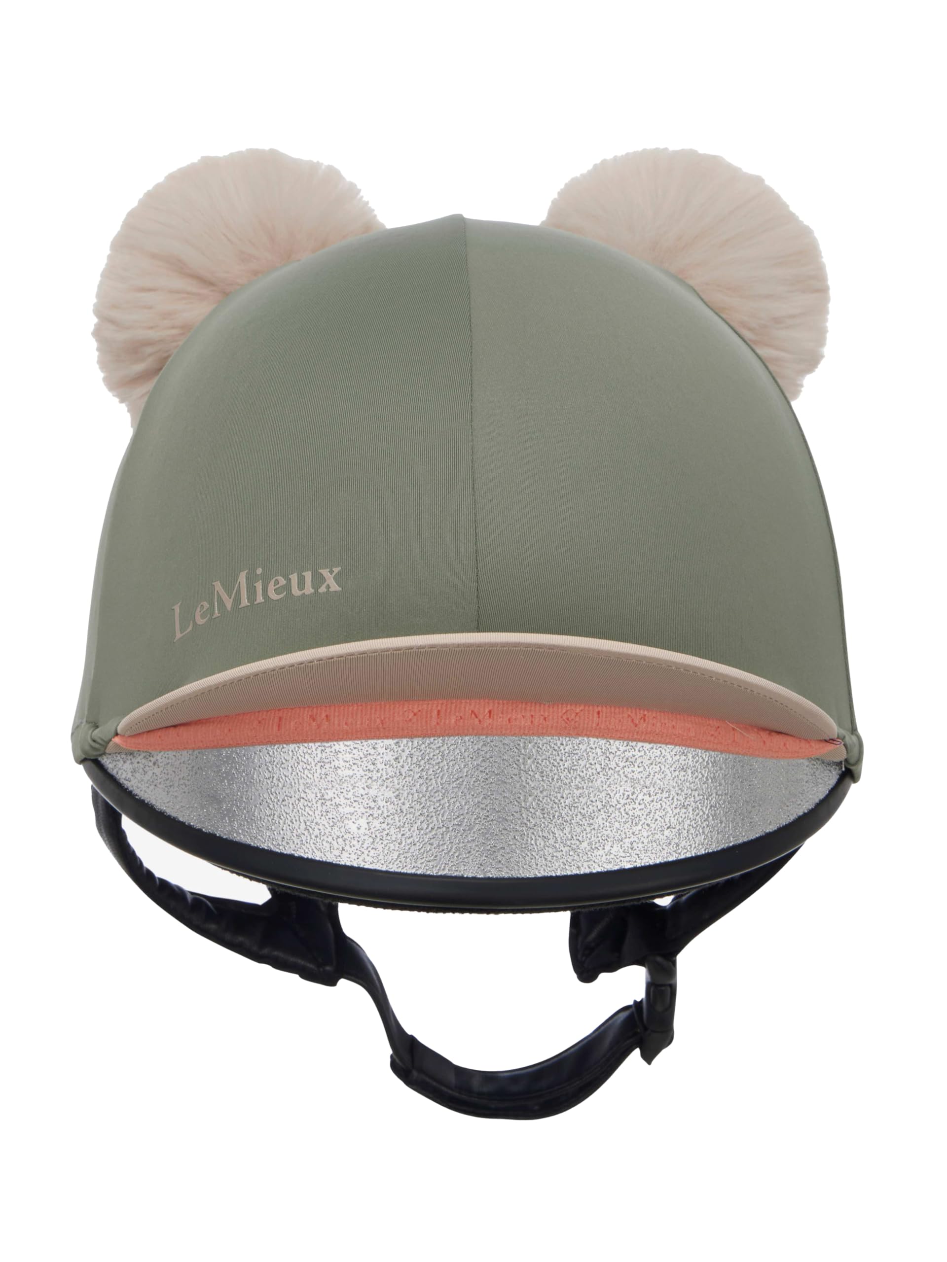 LeMieux Mini Double Pom Hat Silk - Detachable Pom Poms - Rosemary