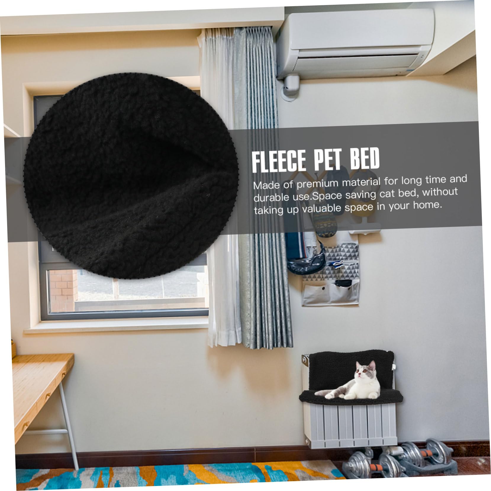 Winterliches Katzen Hängematte Heizkörperbett mit Metallrahmen Platzsparend und Polyestergewebe für Katzen und Kätzchen Einfach zu Reinigen