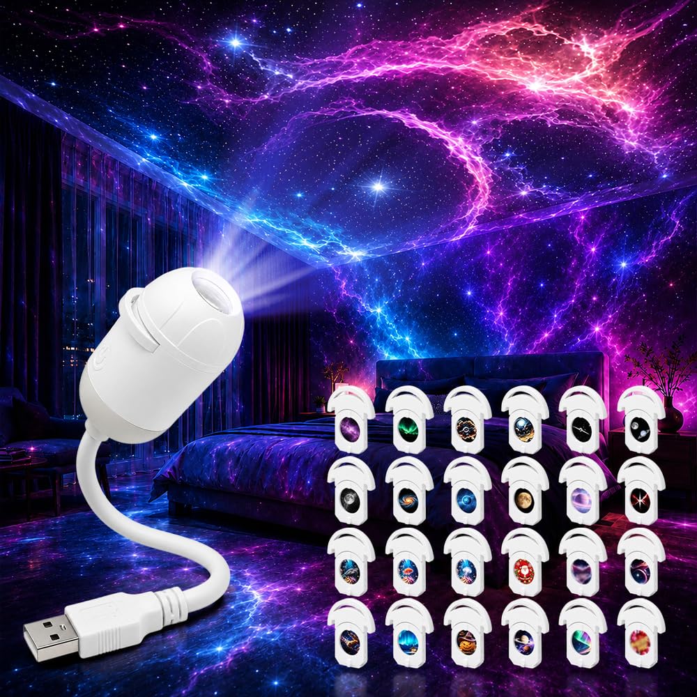 Projektor Galaxy 2 w 1, projektor gwiaździstego nieba, port USB