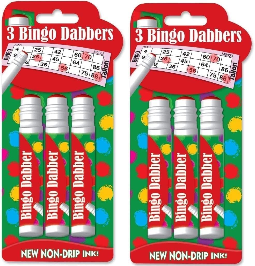 ZOPPER Bingo Dabber Markers Pack of 6 Bingo Marker Pens Children