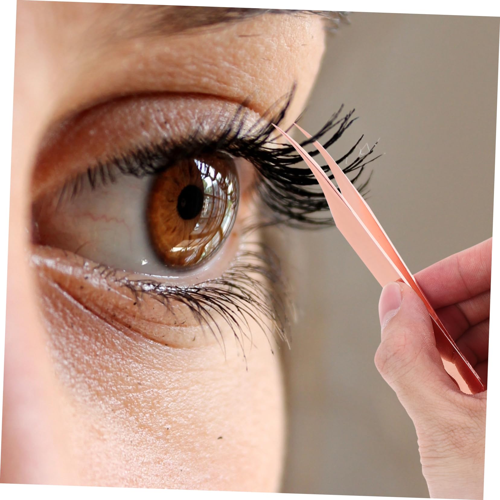 Healeved 12pezzi Pinzette Per Extension Ciglia Acciaio Inossidabile Include Pinzette Forma Di Delfino e Curva Confezione Elegante Rosa Per Makeup e Applicazione Ciglia Falsi
