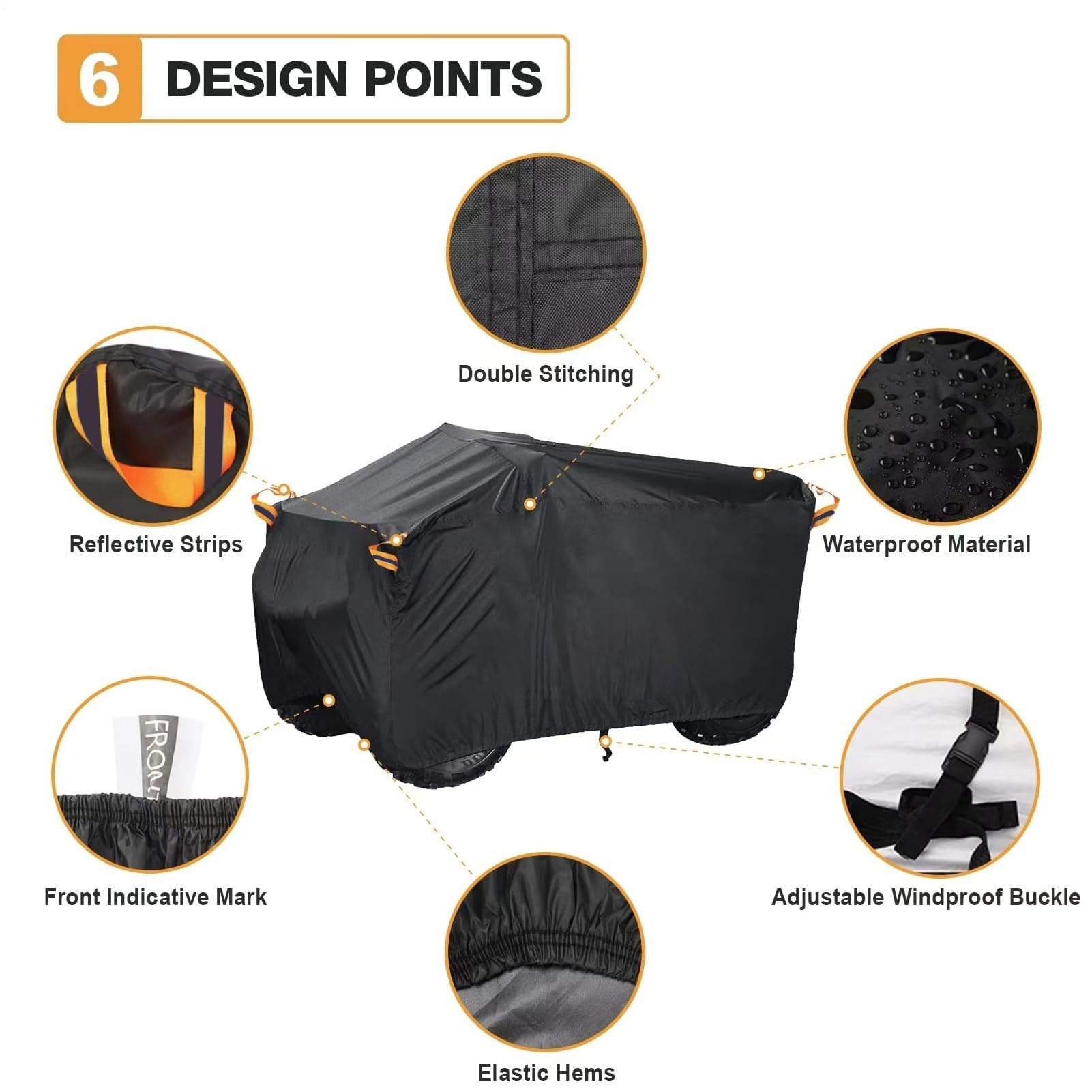 Copriquad - Telo Resistente Strappo - Copertura ATV Impermeabile | Per Parcheggio Piovoso Inverno Viaggi Stradali Spostamenti Quotidiani Deposito Garage