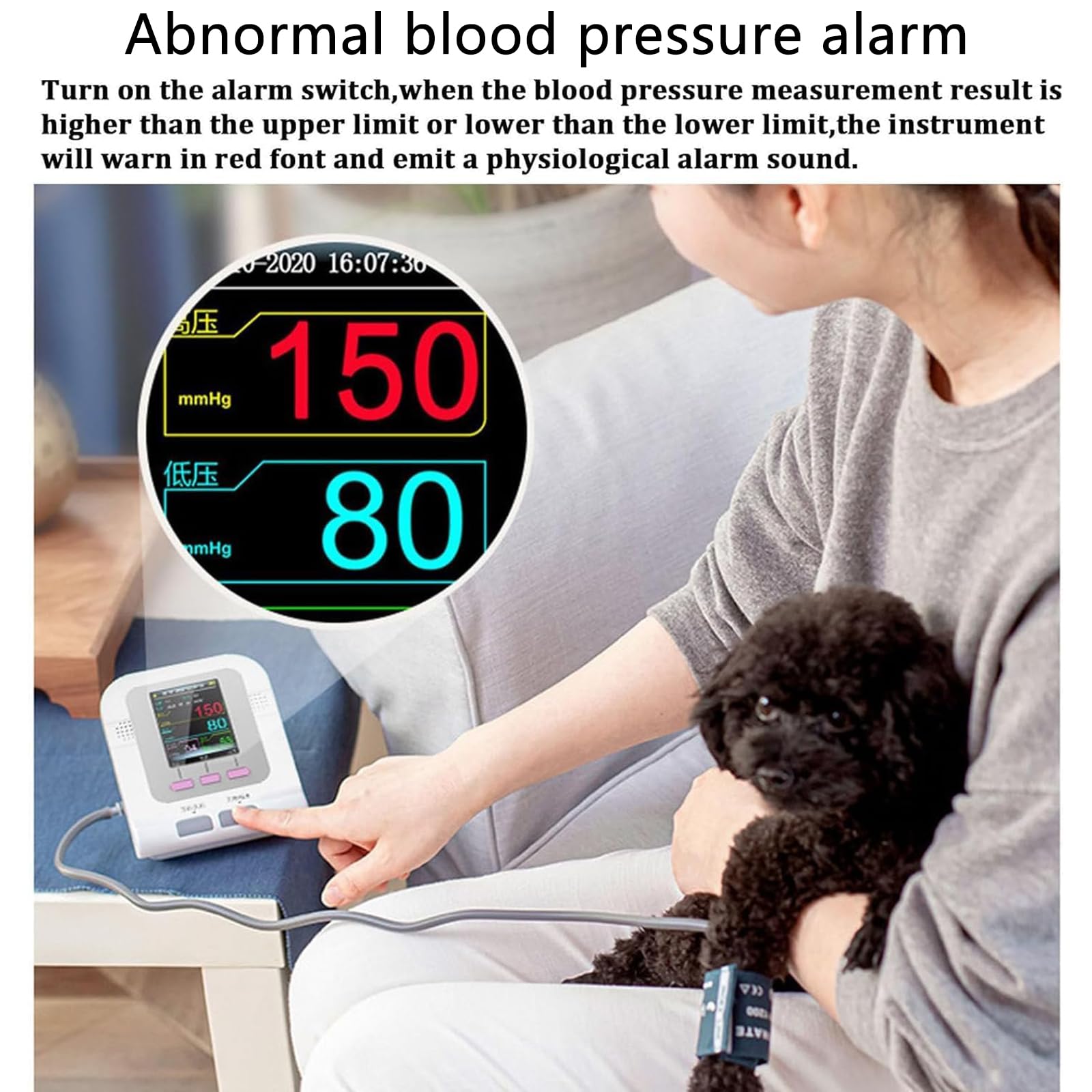 Misuratore Pressione Sanguigna Veterinario, Apparecchiatura Veterinaria Digitale, Sfigmomanometro Elettronico Con 3 Bracciali 3 Modalità, Display Digitale LCD, Per Gatti, Elefanti, Cura Degli Animali