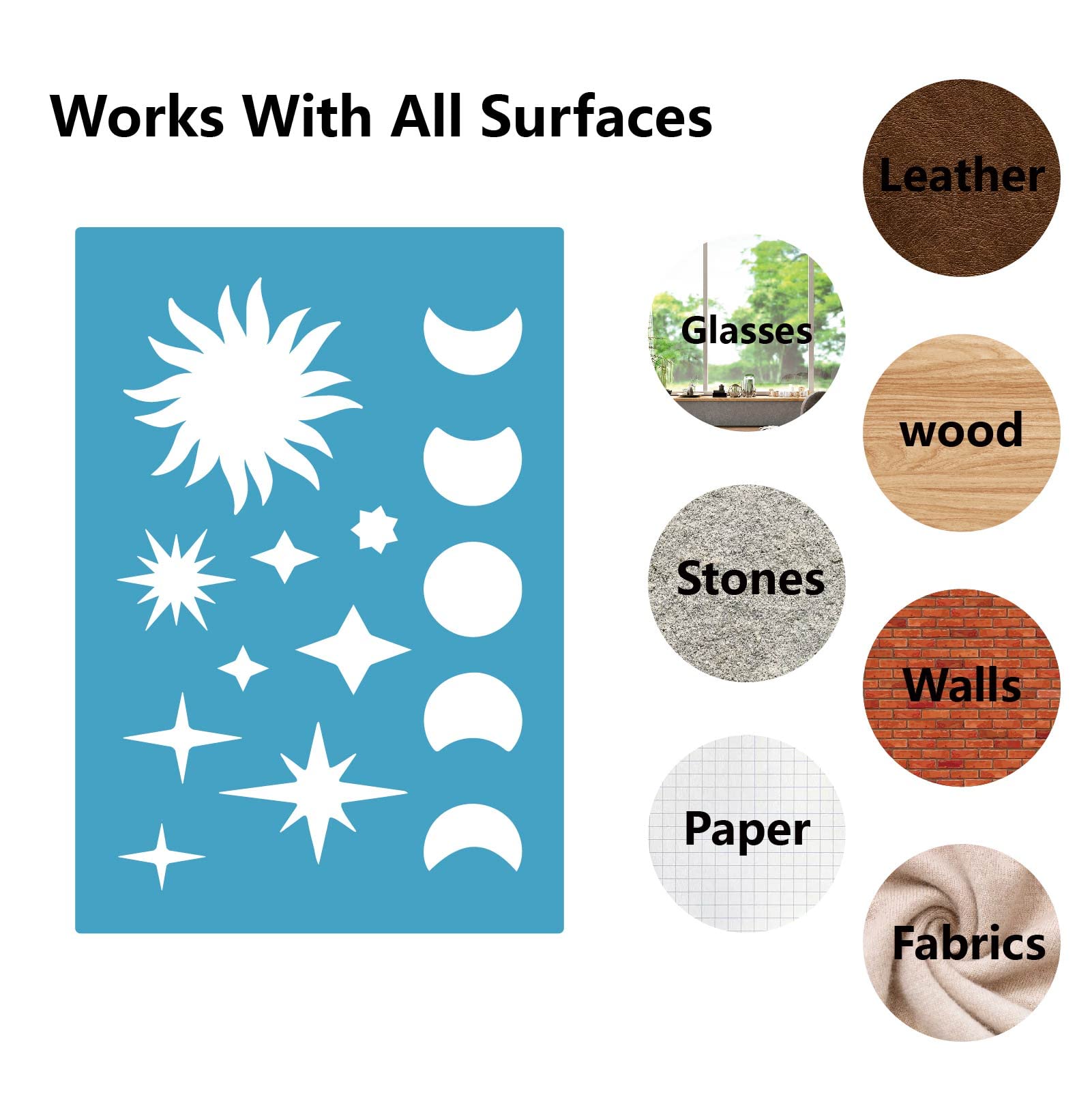 Stencil Per Gioielli Con Gatti E Luna - 2 Modelli Riutilizzabili In Acrilico - Foto 3