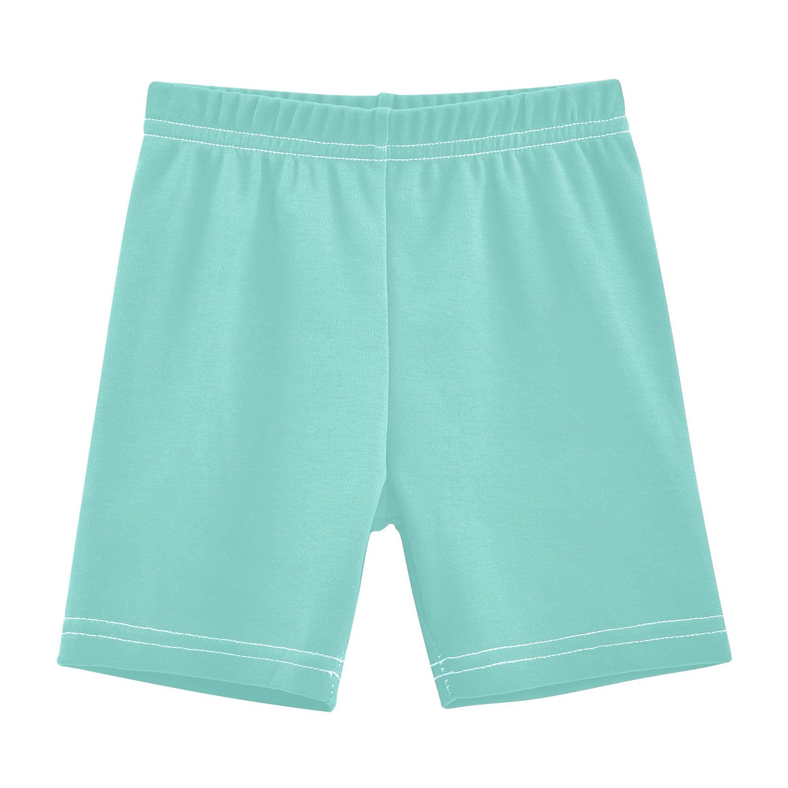 CHIFIGNO Green Blue Girls' Bike Shorts Under Dress Cartwheel Shorts Cotton Dance Short Clothes for Kids 5T