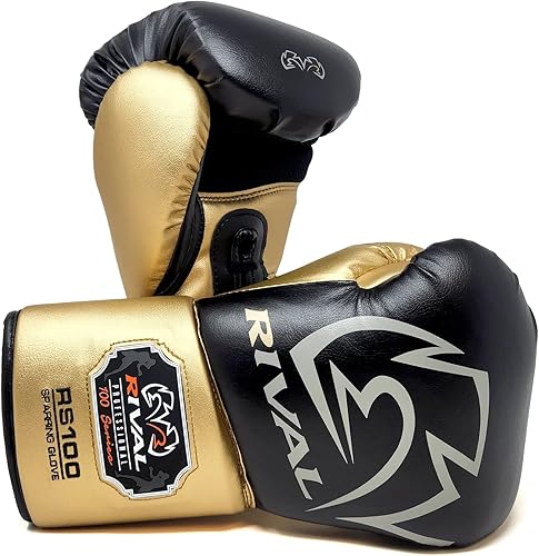 RIVAL Boxing RS100 - Guantes profesionales con cordones, hechos a mano con poliuretano de microfibra súper rica, diseñados ergonómicamente para