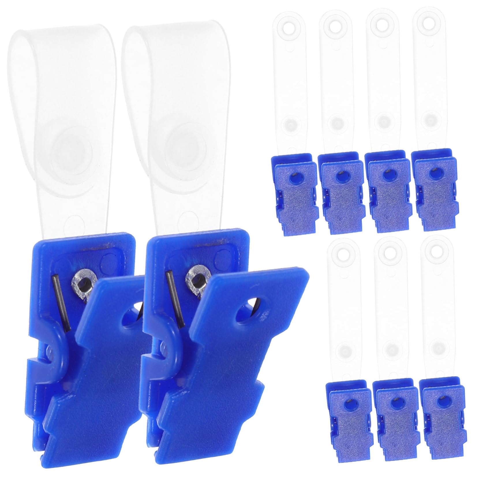 DOITOOL 4 Sätze Badge Clips Mit Transparenten Bändern Für Id Karten Praktische Namensschilder Clips Und Nützliche Badge Halter Für Verschiedene Anwendungen 100 Stück * 4