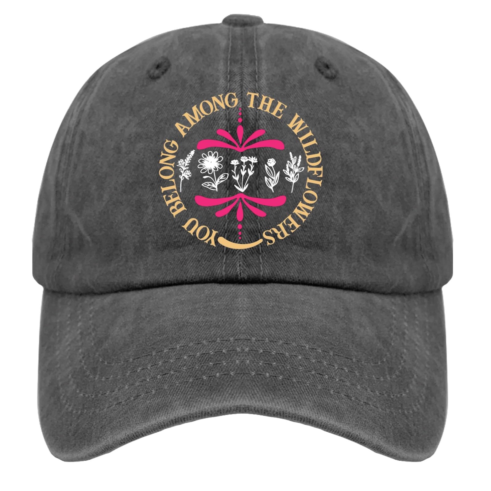 Kawaii hat Pink hat Among The Wildflowers not The shoow Golf hat Retro Golf Caps Gifts for Women,Sun Hat