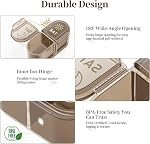 Betife AM PM Pill Organizer 7 Day, Weekly Pill Organizer 2 Times a Day, Daily Pill Box AM PM, Portable Travel Medicine Case, Day and Night Pill Container for Medication, Vitamin or Supplement(Brown)