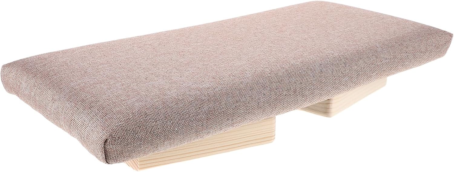 Housoutil Wooden Bench Folding Stool for Prayer, Milk Tea Color, Ergonomic Seat for Women’s Accessories and Relaxation