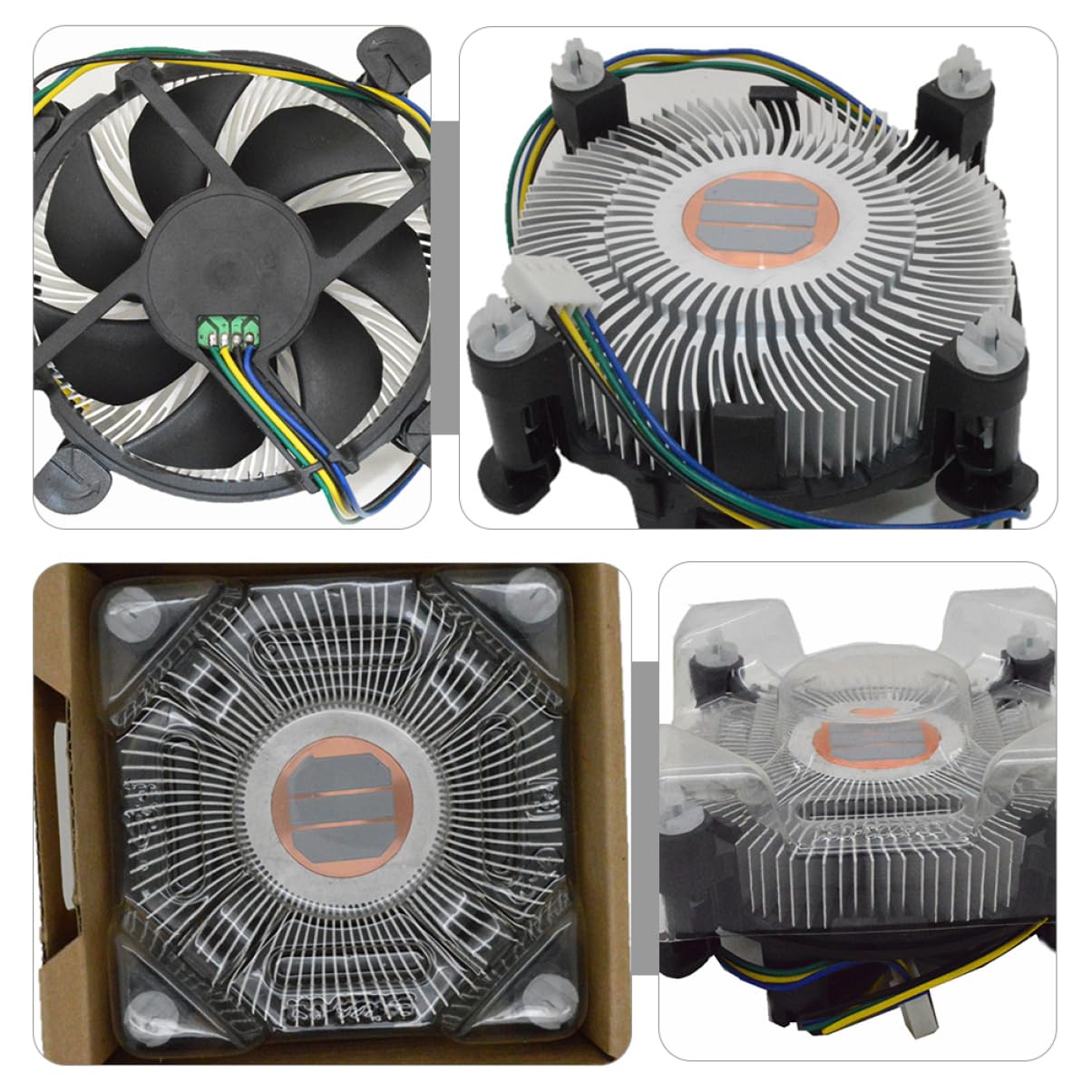 Angoily 2pezzi Raffreddamento Cpu Dissipatore e Rame Compatibile Silenziosa e Per Prevenire Surriscaldamento