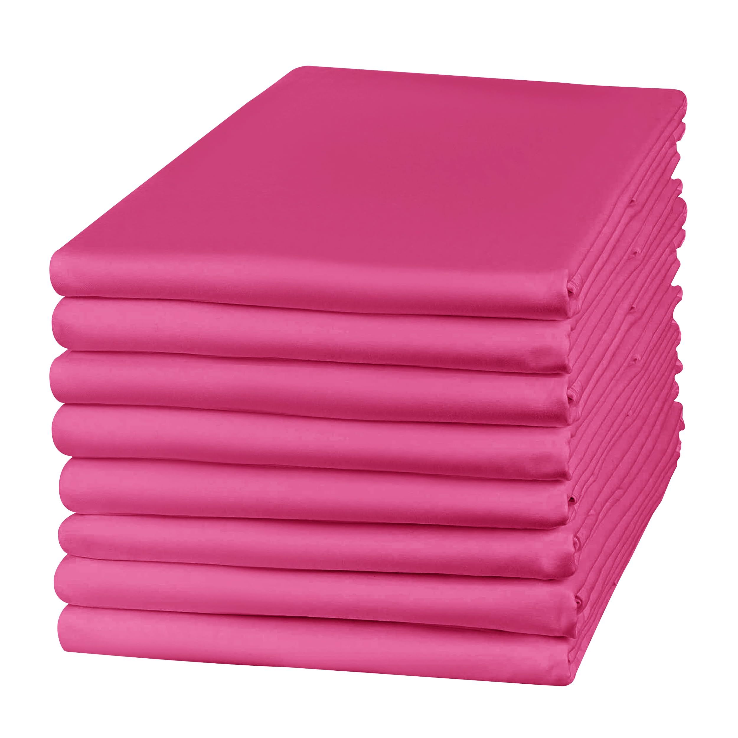 Hafaa 8 Pack 100% Brushed Microfiber Plain Pillowcases, Super Soft and Cozy, Wrinkle, Fade, Stain Resistant with Envelope Closure Bed Pillow Cases, 50x75 cm,