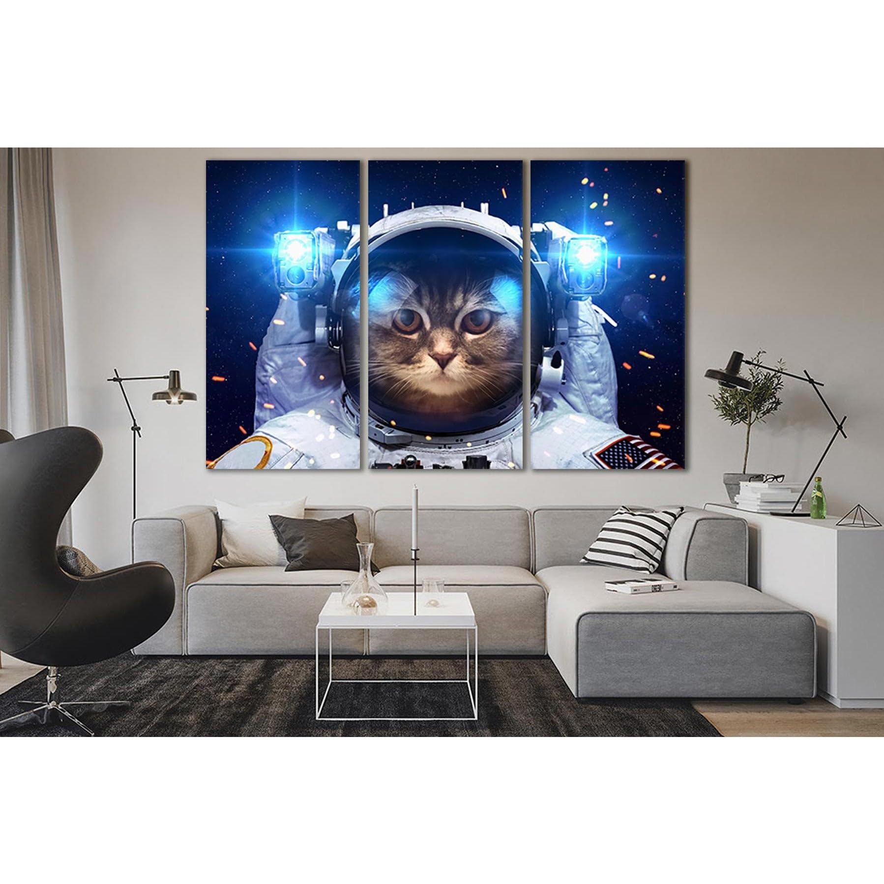 Tableau Cats Astronauts impression sur toile murale géante 180x120