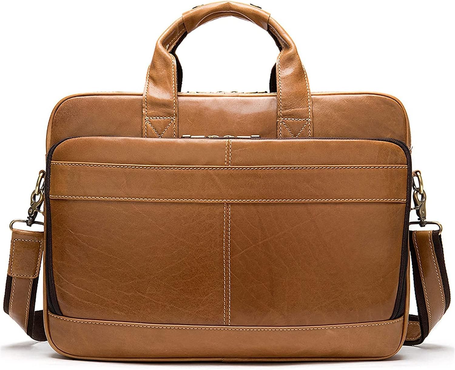 Leather Laptop Briefcase Shoulder Messenger Bag Business Computer Satchel Handbag Crossbody bag