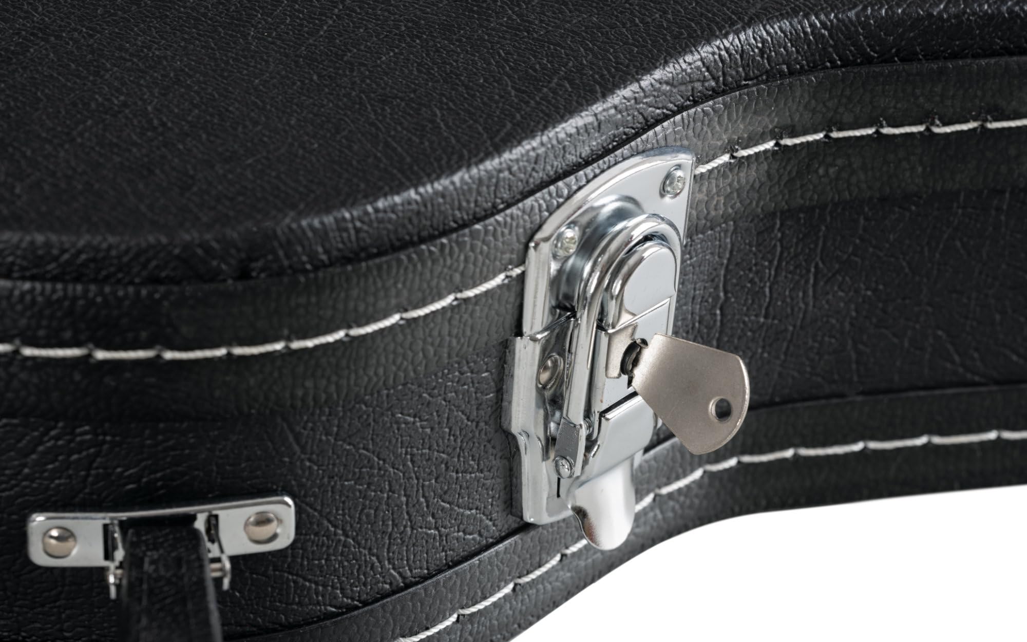 Rocktile Étui Guitare pour Guitare Semi-Acoustique ES-Style II - Hardcase Rembourré - Compartiment Intégré - Fermeture À Clé - Longueur Totale : 106 cm - Noir