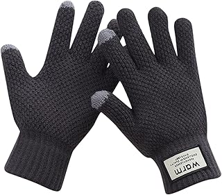 Ski Gloves Mittens Men Men Can Enable Screen Gloves Men Warm Knitted Gloves Mittens Winter Keep Warm Knitting Golves Students Outdoor Riding Hiking Mittens Mittens for Women Cold Weather Heated Winter