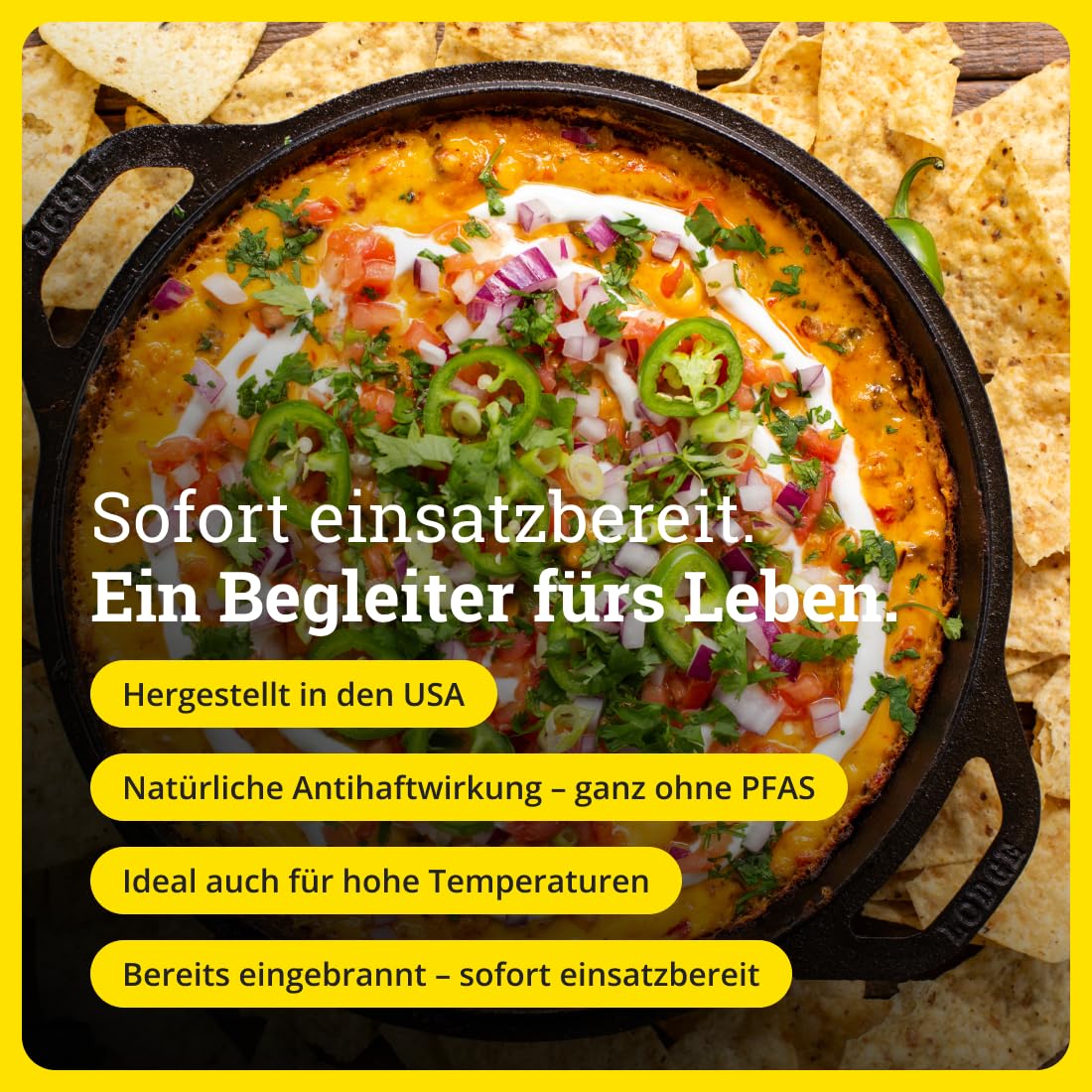 Lodge Classic Doppel-Dutch-Oven 12,3 L, Gusseisen, bereits eingebrannt