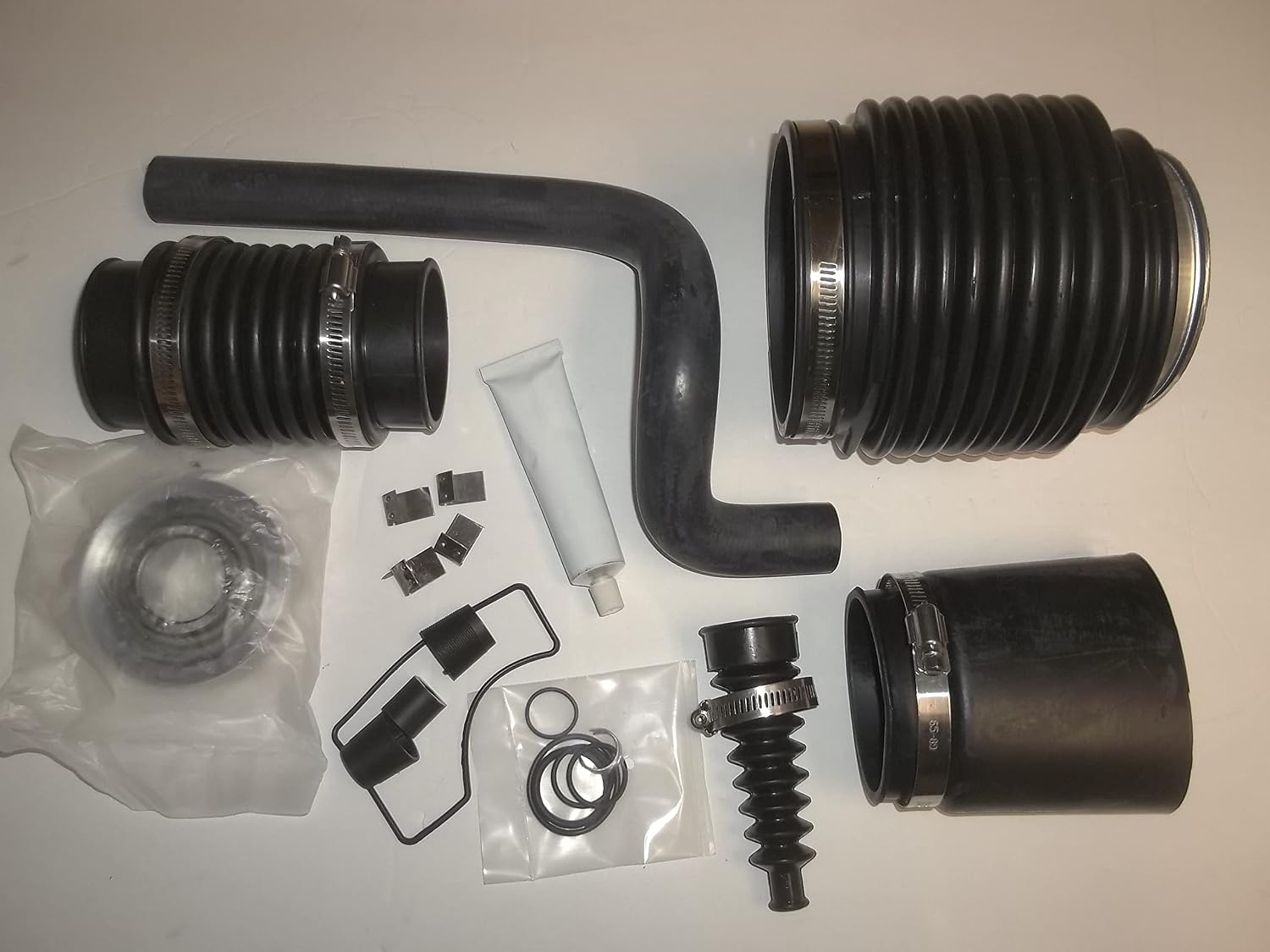 Transom Seal Service Kit with Adhesive Glue,Water Hose Tool and Driver, Gimbal Bearing, Exhaust Bellow, u-Joint Bellow, Shift Bellow. Compatible with Mercruiser Bravo 1 2 3 30-803100T1