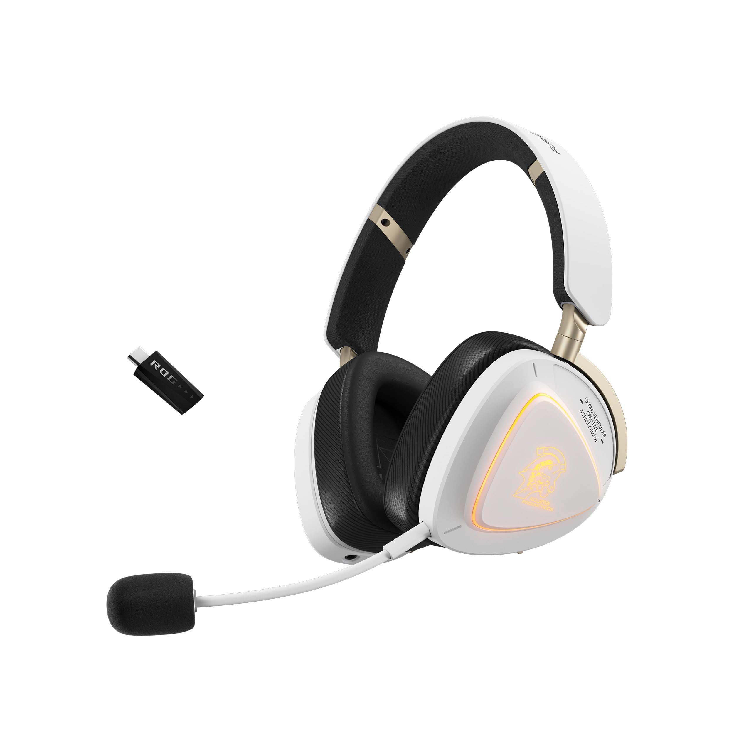 ASUS ROG Delta II-KJP - Casque Gaming sans Fil tri-Mode, Haut-parleurs 50mm Titane, ROG SpeedNova, 110h d'autonomie, Dual-Wireless et Design Exclusif Kojima Productions