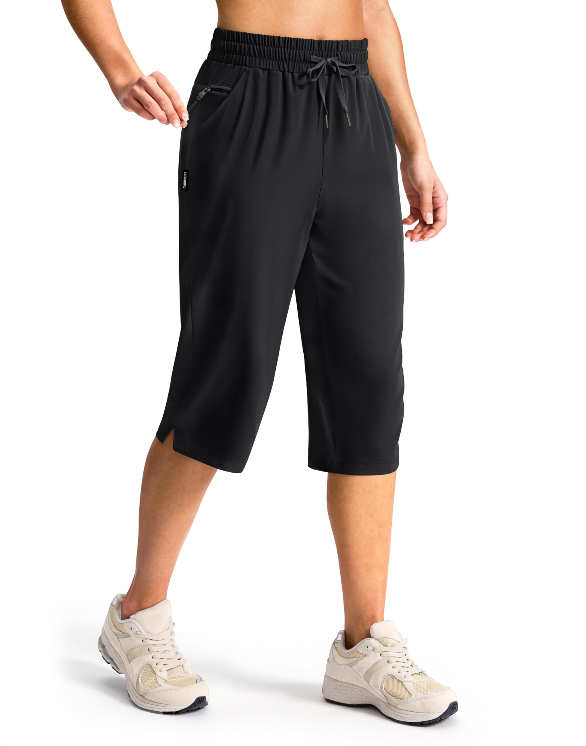 G Gradual Women's 15" Long Hiking Shorts with Zipper Pocket Below The Knee Capris Lightweight Bermuda Shorts for Women — view 12