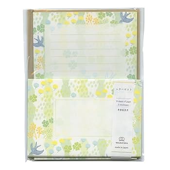 Amazon.co.jp: レターセット B6サイズ WANOWA【クローバー】手紙