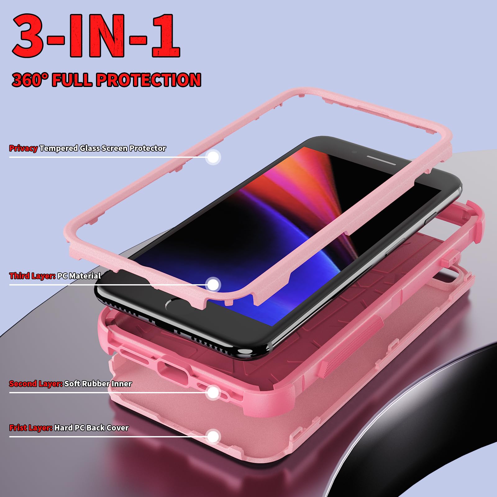 Fingic - Funda Para IPhone 7 Plus, Funda Para IPhone 8 Plus