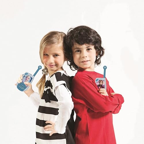 Miniatura 2 de Lexibook, Frozen, Walkie-Talkies digitales, rango de transmisión de 1.2 mi, función de luz morse, clip para cinturón para transporte, funciona con