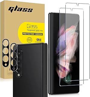FTRONGRT Samsung Galaxy Z Fold 4 5G için ekran koruyucu ve kamera lensi koruyucu film, ultra ince, çizilmeye dayanıklı, patlamaya dayanıklı, temperli cam koruyucu, Samsung Galaxy Z Fold 4 5G için.
