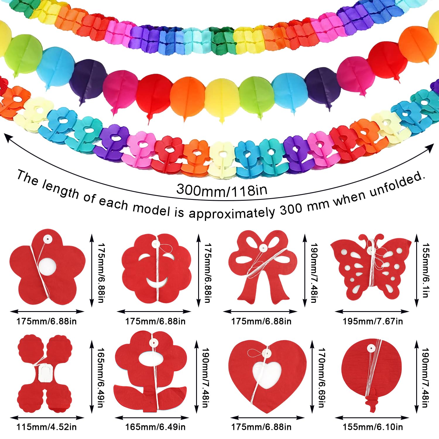 Ghirlande Di Carta Quadrifoglio - 4 Pezzi Da 3 Metri Per Feste E Decorazioni - Foto 12