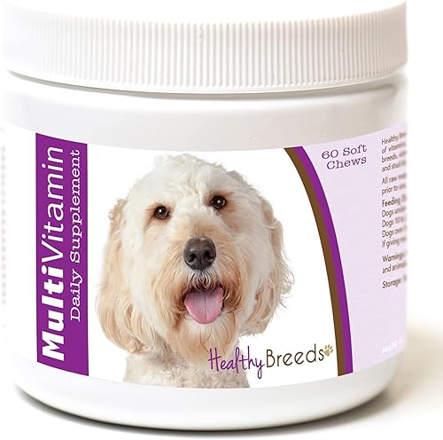 Miniatura 140 de Healthy Breeds Multivitamínico siberiano Husky para perros, suplemento diario recomendado por veterinarios, sabor a tocino, 60 masticables suaves