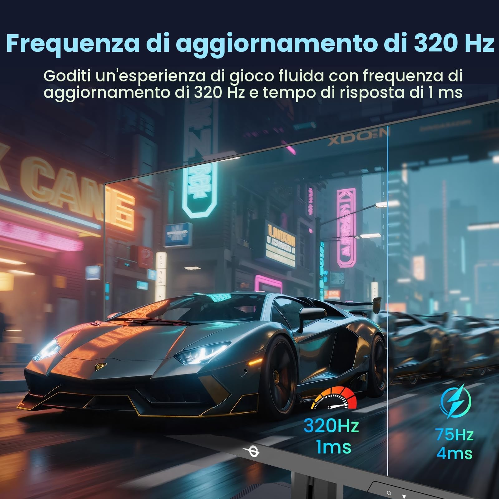 TITAN ARMY Monitor Gaming 27 Pollici, 4K@160Hz, FHD@320H Modalità Doppia, Fast IPS 1ms HDR400 Schermo PC, Adaptive-Sync, 135% sRGB, Supporto Girevole e Sollevabile, VESA, HDMI 2.1 | DP 1.4, P2712V