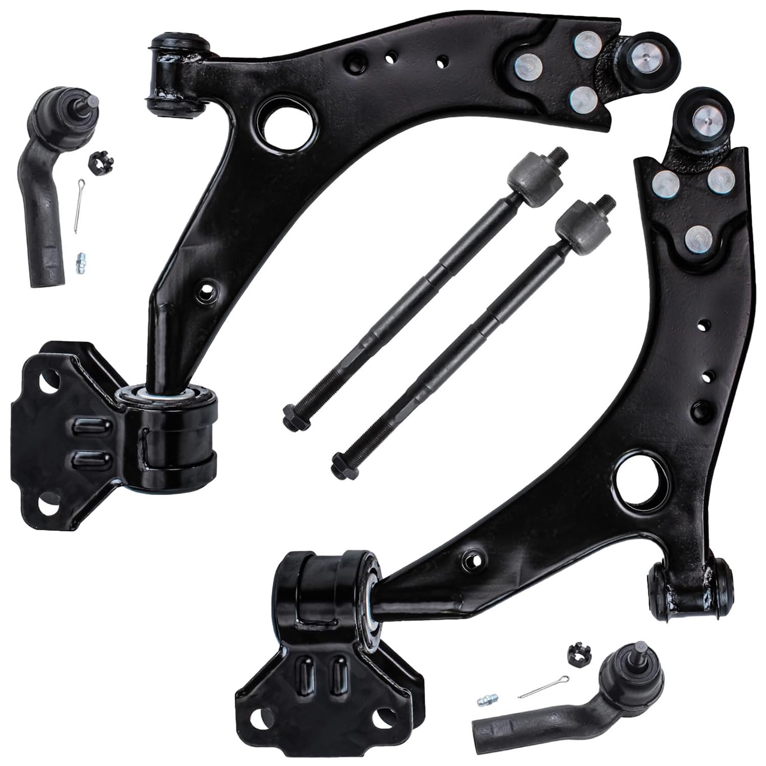 Detroit Axle - Front Lower Control Arms w/Ball Joints Inner Outer Tie Rod