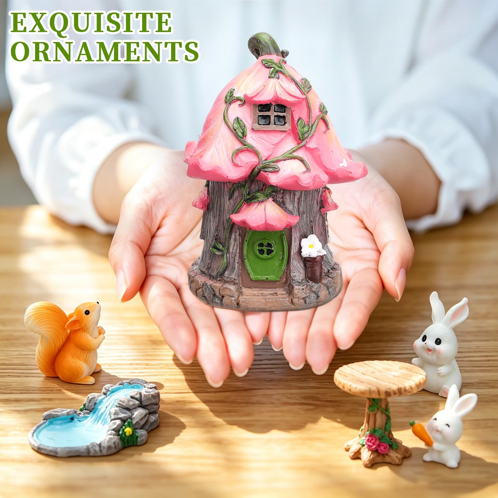 38-teiliges Feengarten-Zubehör-Set, Feenhaus-Miniatur-Feen-Figuren