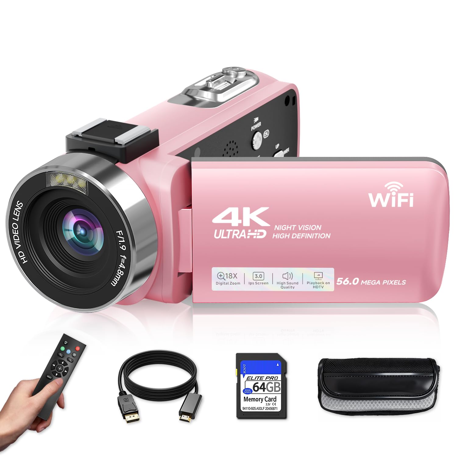 Amazon.com : Video Camera, 4K Camcorder 56MP Digital Video