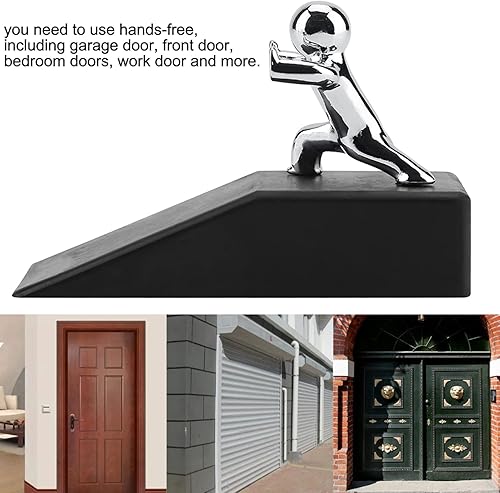 Miniatura 2 de Alvinlite Topes de puerta de goma de seguridad, cuña decorativa para puerta, tope de puerta resistente, funciona bien en todas las superficies