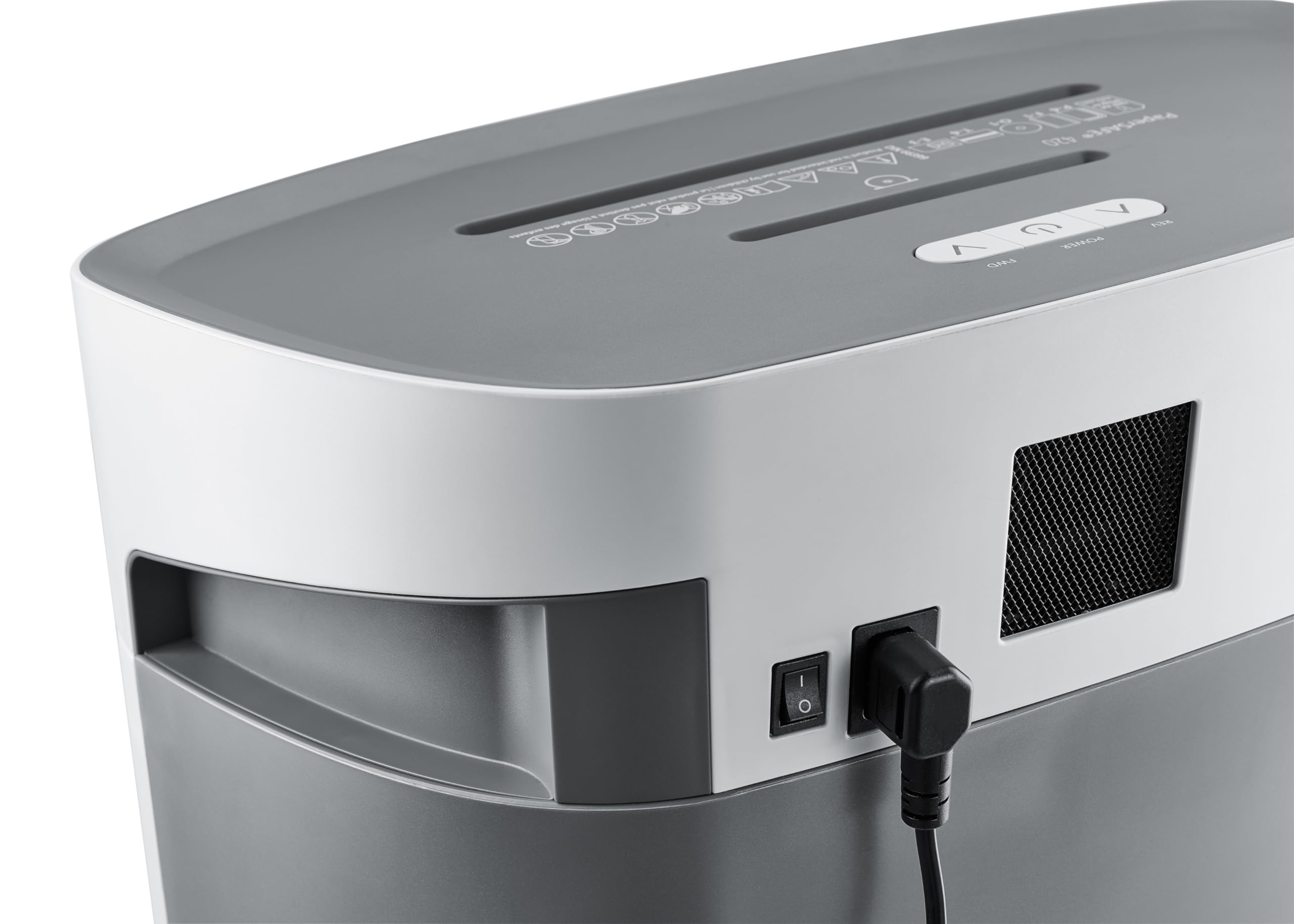 Dahle PaperSAFE PS 420 niszczarka dokumentów (10 arkuszy, poziom bezpieczeństwa P5, mikrocięcie, nie zawiera oleju i konserwacji, 25 litrów), szara