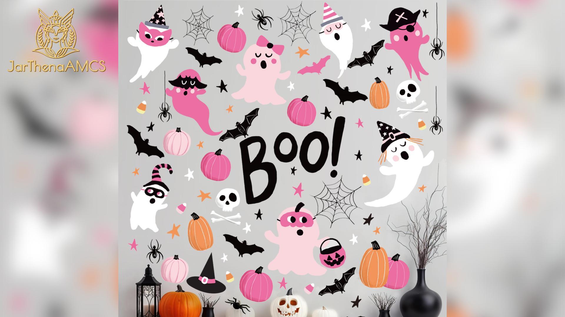 Vinilos Decorativos Halloween 242Pcs 9 Hojas 7.9x11.8 pulg miniatura 7
