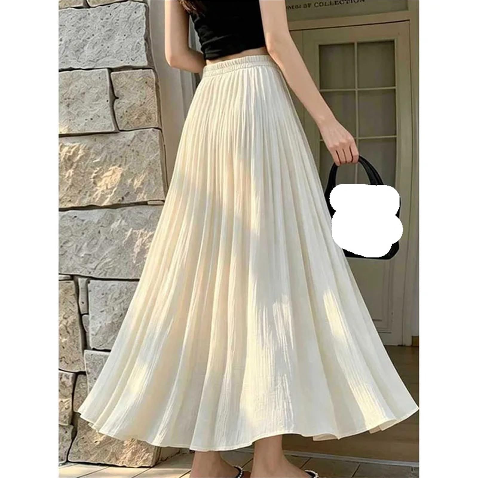 Gonne in chiffon bianco for le vacanze Garza sottile estiva femminile