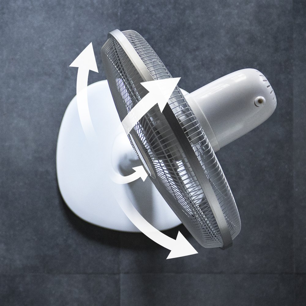 Cecotec Ventilateur de pied avec minuterie EnergySilence 1010 ExtremeFlow 60 W 10 pales puissant, oscillant silencieux, 3 vitesses, réglable, moteur en cuivre, blanc
