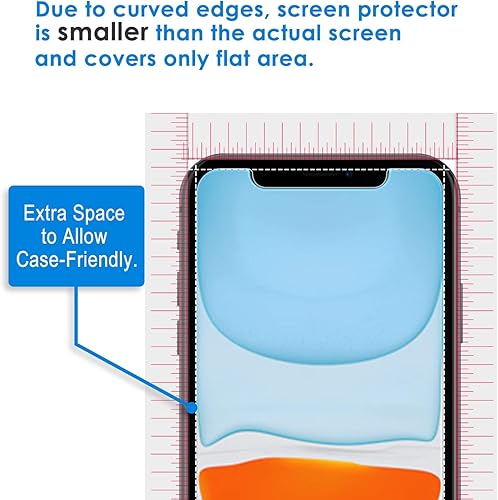 Miniatura 4 de JETech Protector de pantalla para iPhone 11 y iPhone XR de 6.1 pulgadas, película de vidrio templado, paquete de 2