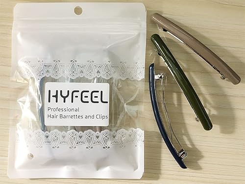 Miniatura 6 de Pinzas para el cabello delgadas para mujer, pinzas para el cabello francesas acrílicas largas, simples, elegantes, clásicas, horquillas de acero